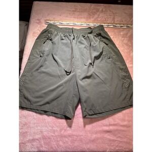 Northyard Running Shorts Mens L Olive Green Elastic Waist Gym Workout Athletic